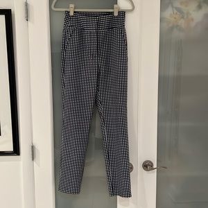 Zara blue check skinny leg pants size 4